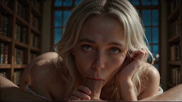 We Are Alone In This Library And My Horny Stepsister Has Her Needs - Busty Blonde Gets Anal Pounded And Creampied Behind The Shelves - ATKINS HEAVEN [AI]