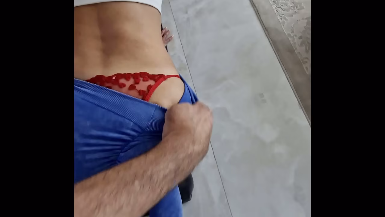 Hard doggy style fuck after my workout in leggings