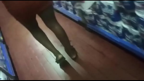 Public: naughty little black girl goes to the market without panties
