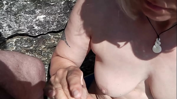 Piss and spunk on the beach