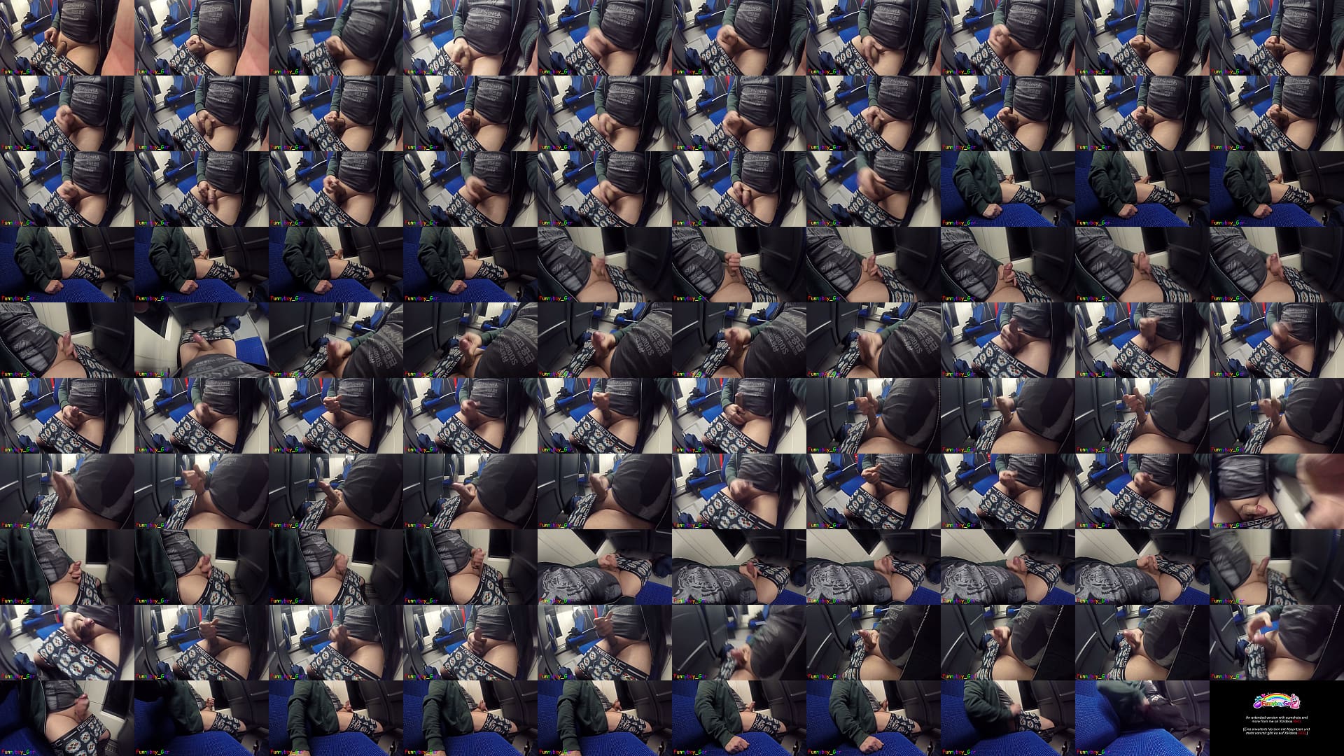 At night, on a moving train, with a cock ring around my thick cock, I brazenly masturbate. (S) 预览图