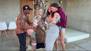 Burglars Break Into a House and Fuck Two Horny Sluts - Hailey Hope and Latina Bondage