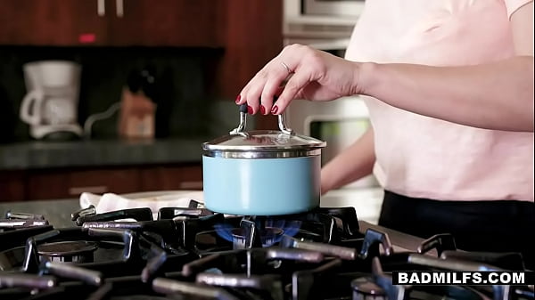 My stepmom Ryan Keely licking my prick from balls to tip