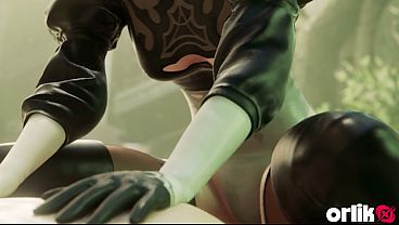 2B Sloppy Blowjob & Anal Fuck With Moans - Nier Automata 3D Porn Animation