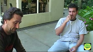 An innocent Asian girl learns some bad habits like smoking and sucking two dicks