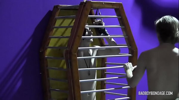 Download Video - BadBoyBondage - Young Dom locks up skinny sub and him to jerk off