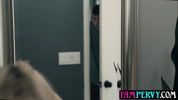 Neglected big boobs MILF stepmom fucks her horny peeping stepson