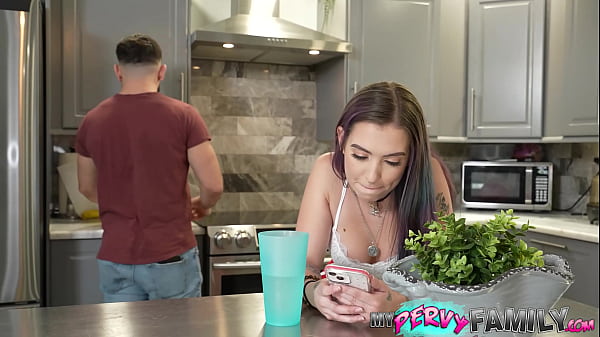 Spying on My Lesbian Stepsister & GF Leads to Hot Threesome - Bailey Base & Alex Coal -