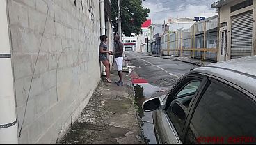 I gave a blowjob to a well-endowed black guy in the middle of the street while my husband filmed everything.