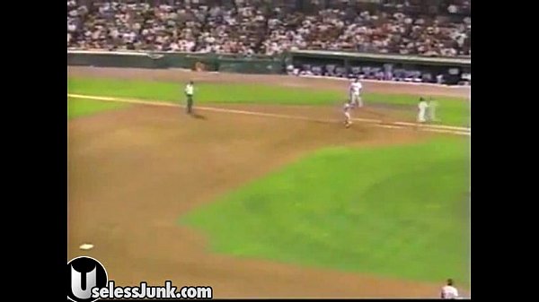 reaching into the baseball game