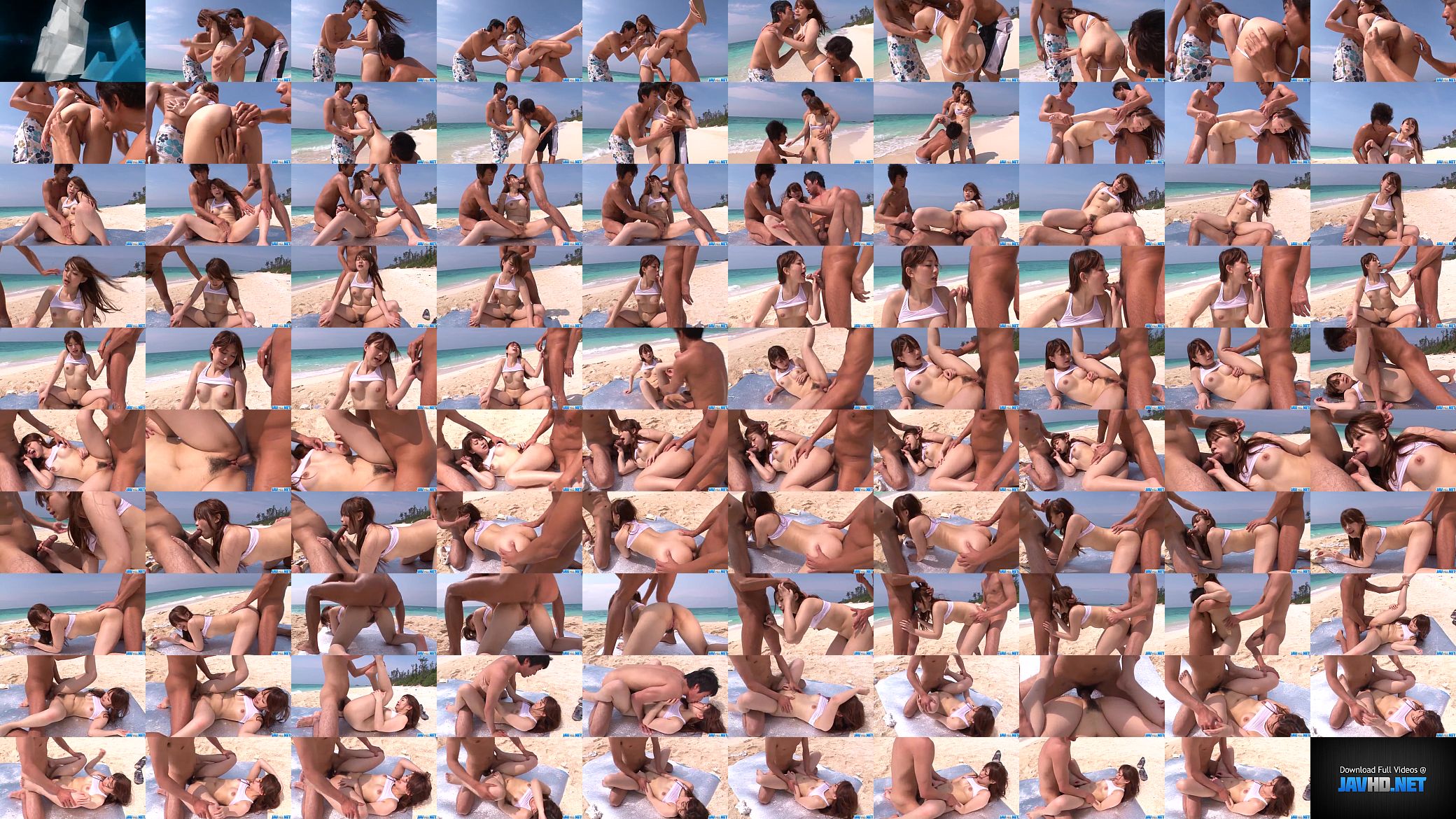 Mayuka Akimoto loves dealing two cocks at the beach 预览图
