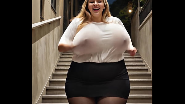 BBW down the stairs (AI Generated)