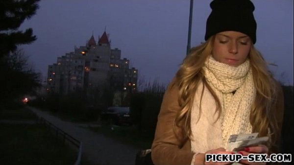 Hot Eurobabe banged in public for cash