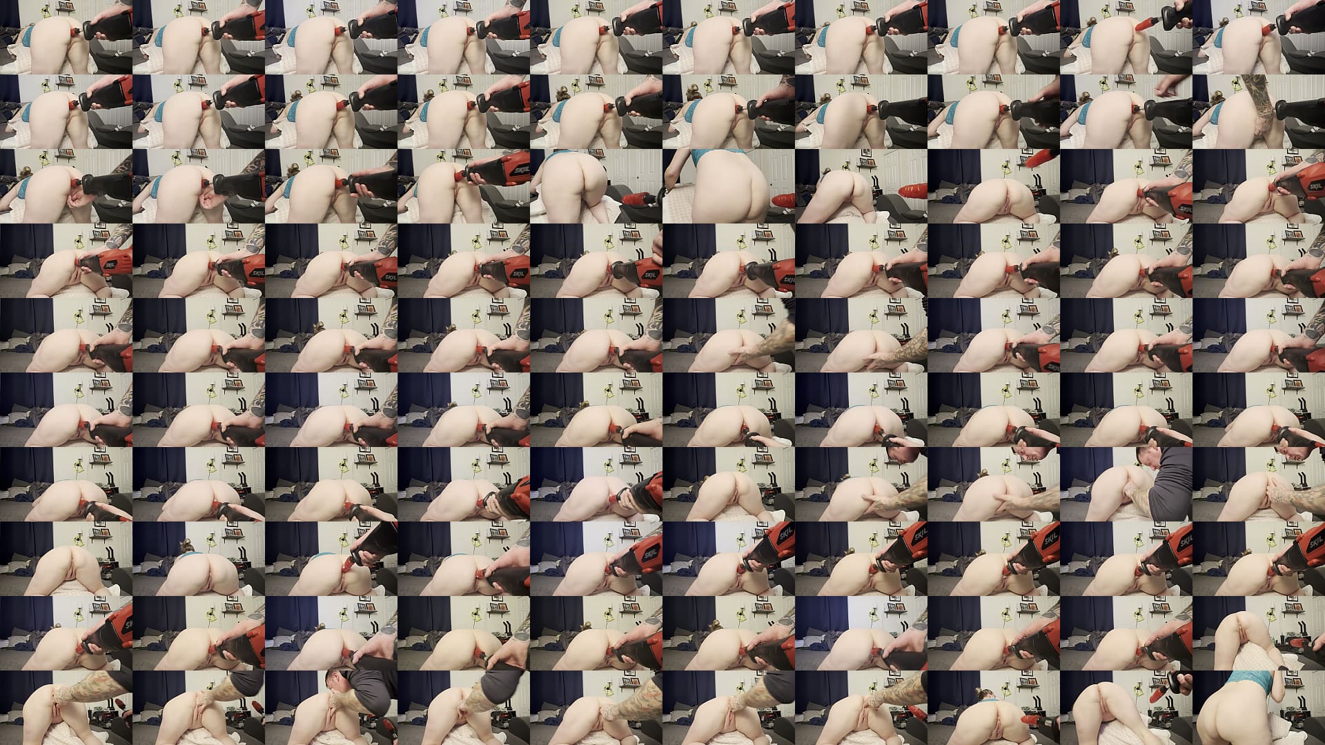 Anallover squirts from being fucked with sawzall 预览图