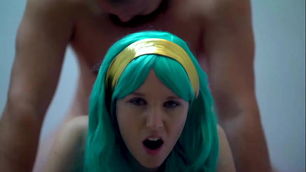 Blue eyed girl getting creamed