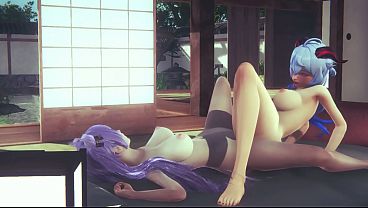Genshin Impact Hentai Yuri - Ganyu and Keqing hardsex - Japanese Asian Manga Anime Film Game Porn
