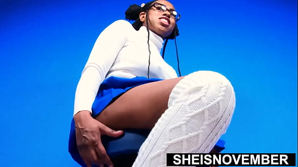 60fps black dorky geek actress sheisnovember spread tightest vagina hole during photography session modeling her petite body hot butt cheeks posing perfect young brown ass buttocks out winks her sweet asshole closeup by msnovember