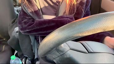Hot Italian Milf Artemisia Love driving her car around Los Angeles and flashing her big tits in the traffic