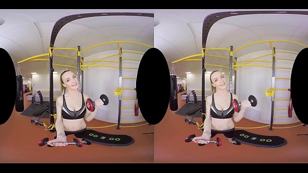 Belle Claire's gym VR anal video