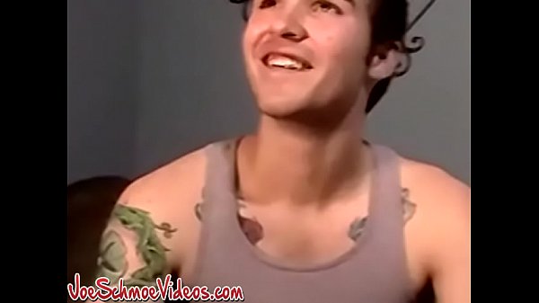 Young inked dude jacks off and receives blowjob...
