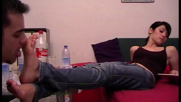 footslaves have to lick ladies feet