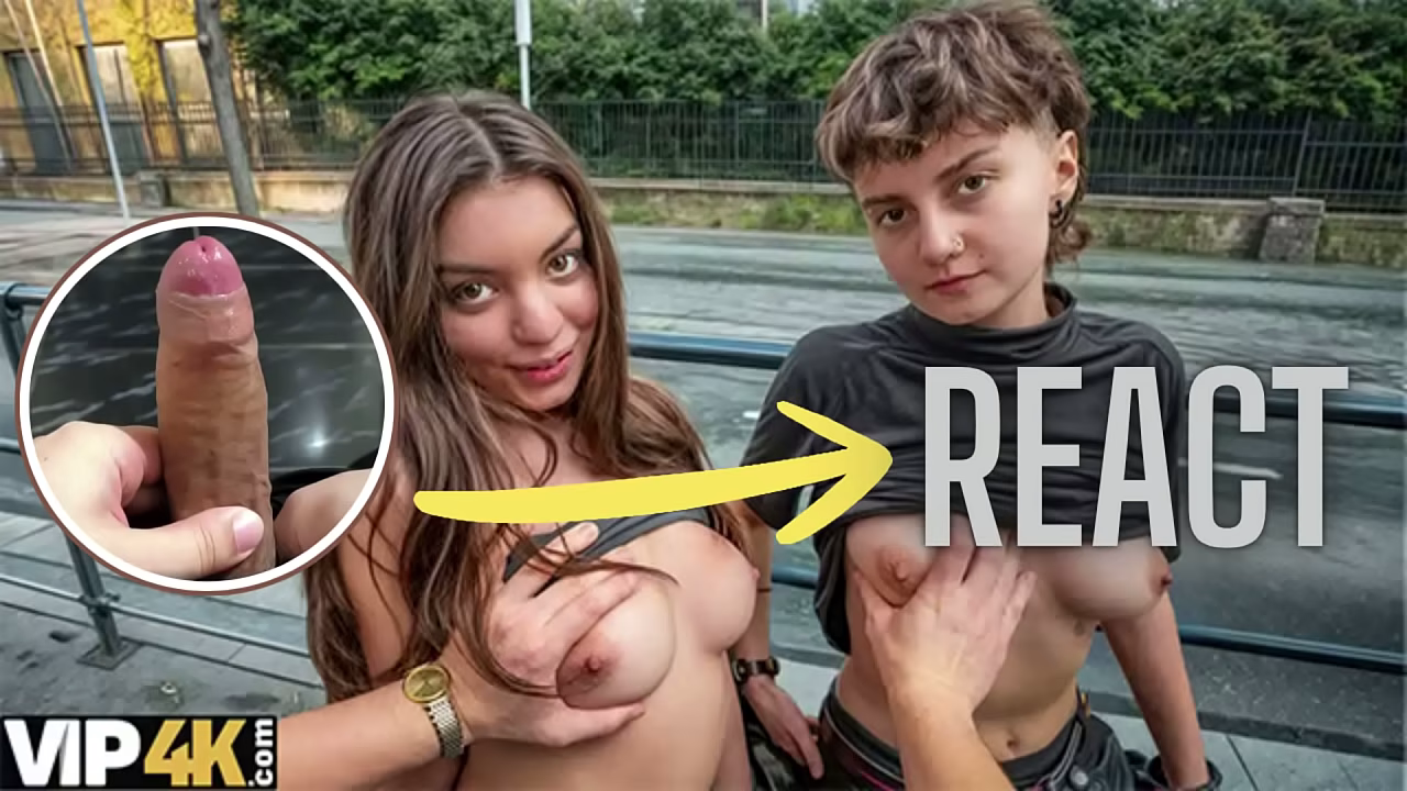 React: VIP4K. Two pretty Lesbians don'_t mind to having a Threesome with a stranger from the train