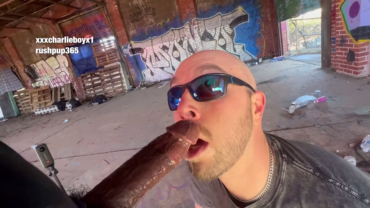 Public blowjob in abandoned warehouse