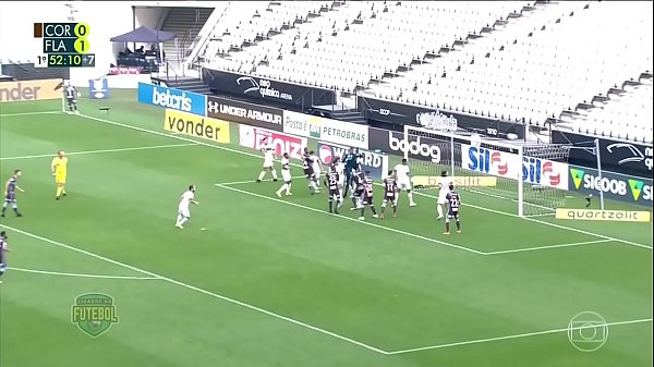 Corinthians sendo atolado pelo flamengo