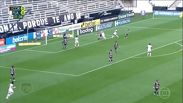 Corinthians sendo atolado pelo flamengo