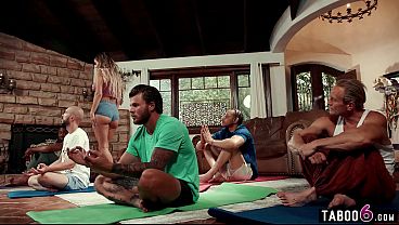 Yoga instructor babe Lilith Grace caught in accidental gangbang