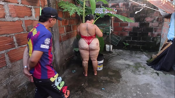 My neighbor helps me wash up and then he fucks me really hard