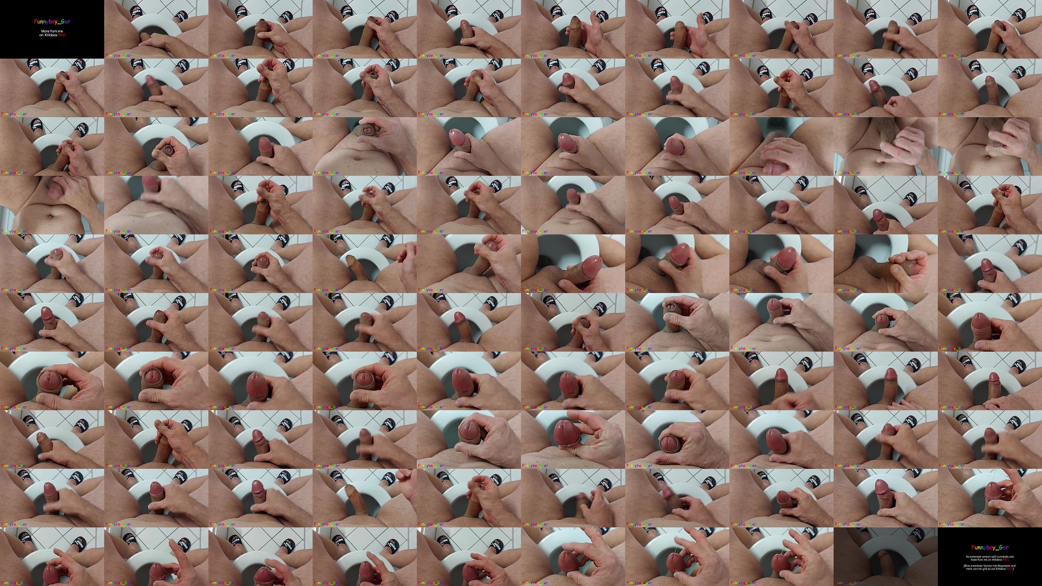 POV: Naked, I masturbate my thick cock and play with my foreskin and precum in the hotel toilet. (S) 预览图