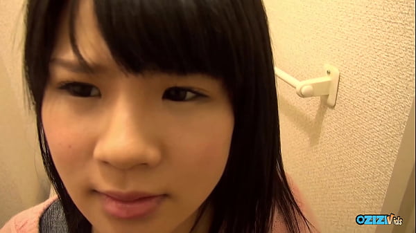 Sneaking into the bathroom with the Asian ends with her sucking cock and tasting cum