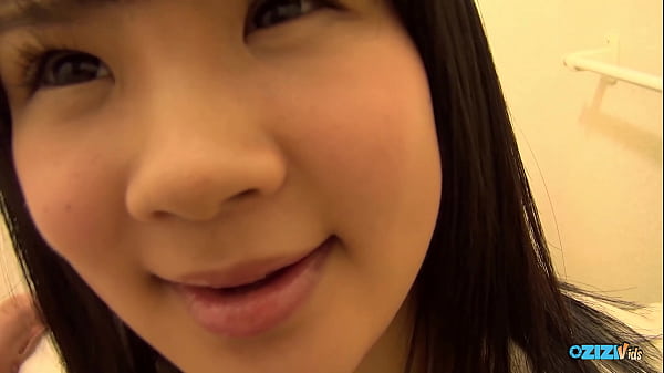Sneaking into the bathroom with the Asian ends with her sucking cock and tasting cum
