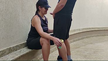 A tomboyish lesbian had to give his vagina and suck his penis for the first time because he didn't have the money to pay off a bet he made.