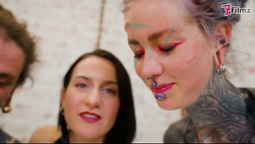 Three Cruel Latex Goddesses Destroy Tattooed Slave with Deep Sounding & Urethral Fingering