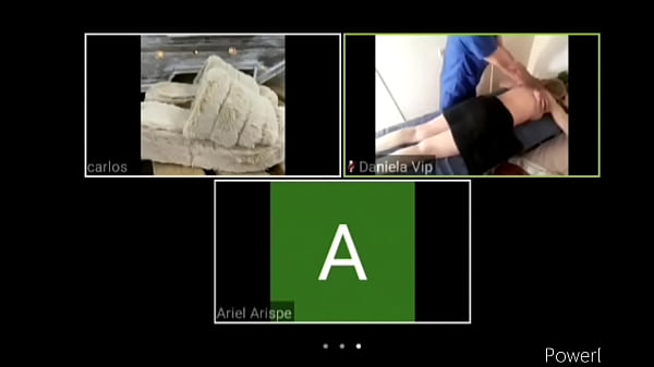 massaging a woman through Zoom live