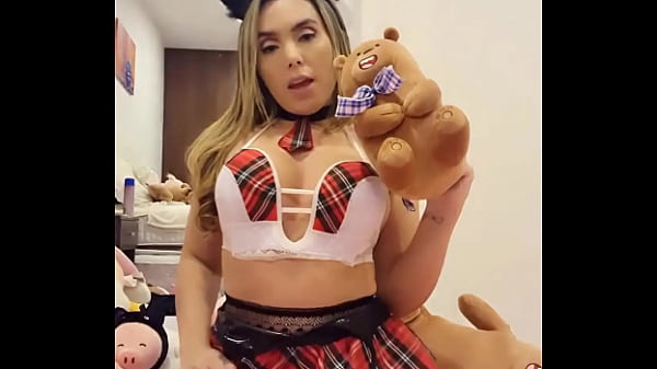 Look my teddy doing his homework.... he left me so wet?? Free video on the link in this video