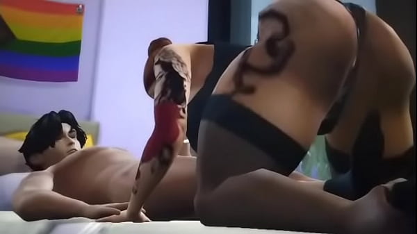 The Sims 4 Stepsister gives stepbro a sloppy blowjob