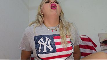 BLONDE CUMS IN 22 MULTIPLE MILK ORGASMS.