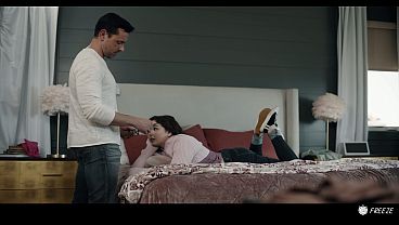 Download Video - Stepdaughter Freeze Fucked - 18 Year Old Chubby Leana Lovings Gets Cum In Mouth From Stepdad