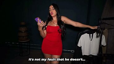 A busty MILF cheats on her husband, but her brother-in-law wants a taste of her pussy too