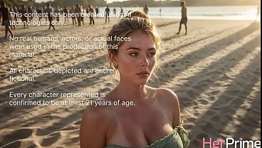 I fucked a busty milf in every hole on the beach, there were a lot of people around [Ai]