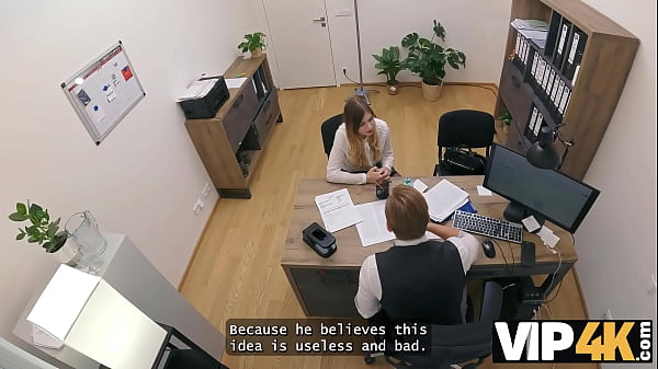 VIP4K. Busty beauty Maya came for a loan and got a big cock inside her pussy in the office