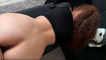 My stepsister thought she was home alone... I caught her masturbating!