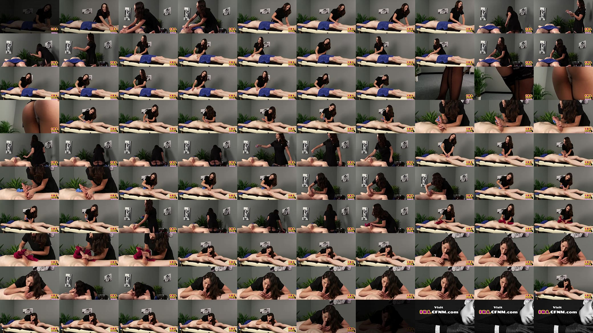 CFNM amateur masseuse jerks and sucks client oiled cock 预览图