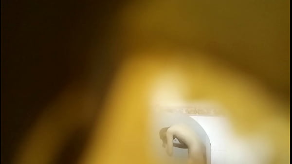 Filming the stepsister in the bathroom