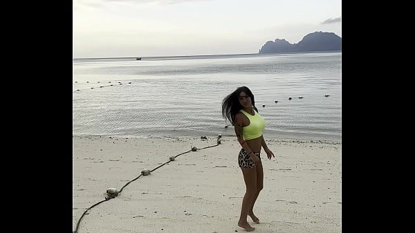 Beautiful Monika Fox In Green Top In Tropics (Free)