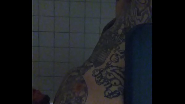 Exercising my Dick in the shower. Big White Cock doing kegels with wet face towel..