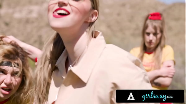 Download Video - GIRLSWAY - Busty Lesbian Octavia Red Disciplined With STRAP-ON THREESOME By Femdom Camp Counselors